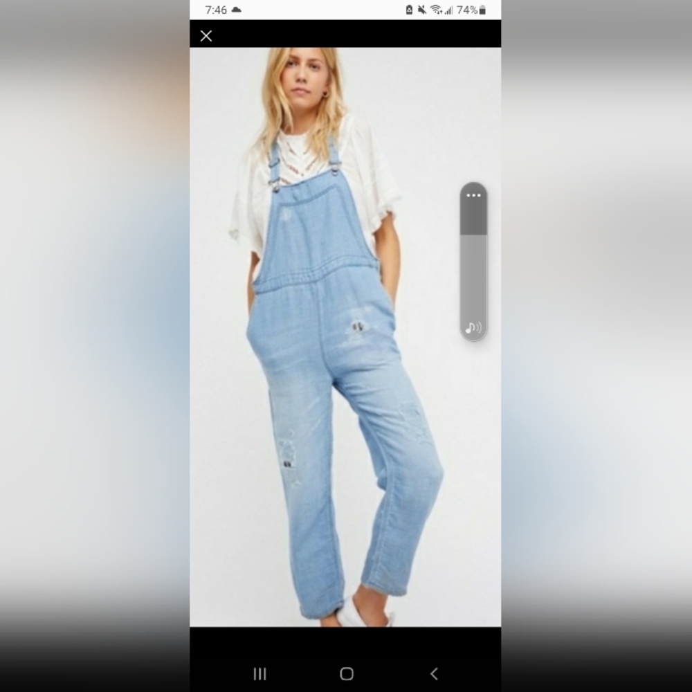 ISO free people boyfriend linen overalls M L